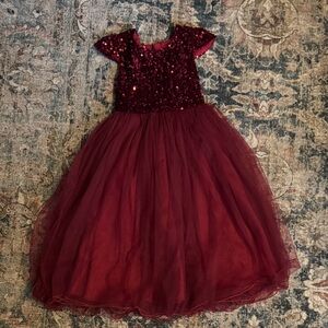 Trish Scully Burgundy Sequin Dress